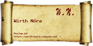 Wirth Nóra névjegykártya