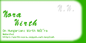 nora wirth business card